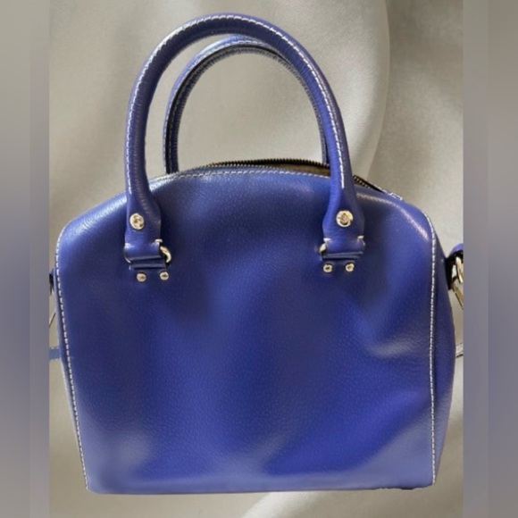 Kate Spade Limited edition Alessa Wellesley holiday blue satchel. - Picture 3 of 14